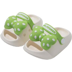 Acdoslow Toddler Little Kids Clogs Girls Garden Shoes Bow Sandals Slip-On Water Shoes Beach Pool Shower Slippers Children Slides