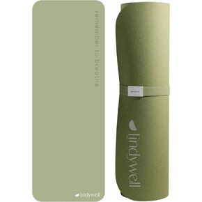 Lindywell Pilates Yoga Workout Mat Non Slip 6mm, 8mm, 10mm Thick - 6ft x 26in - Enhanced Support, Stability & Comfort In Workouts & Stretching - Exercise Yoga Mat Perfect Your Poses and Moves