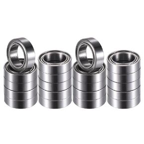 ACROPIX MR128ZZ 8x12x3.5mm Double Metal Shield Single Row Deep Groove Ball Bearings Silver Tone - Pack of 20