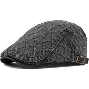 Flat Newsboy Caps for Men Adjustable Lightweight Ivy Gatsby Cabbie Driving Hat