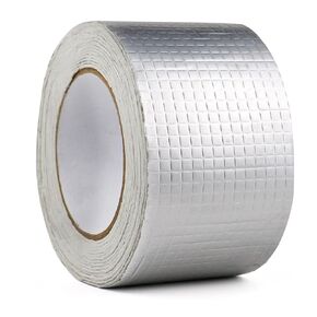 BOMEI PACK Aluminum Butyl Tape,Waterproof Sealing Tape,Aluminum Foil Tape with Butyl Rubber Adhesive for RV Repair, Window and Metal Roof Flashing Leak Patching, Boat and Pipe Sealing (6 Inch)