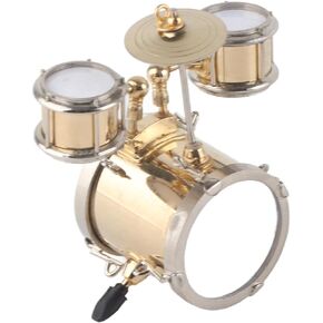 Mini Drum Model Musical Instrument Drum Set Ornament, Replica Drum Set Decoration Drum Set Model Display Desktop Instrument Decoration for Home Decor 3.39 x 3.15 x 1.54in
