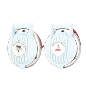 Yctze 2pcs Windlass Foot Switch Up and Down White Hands Universal for Marine Boat Ship Anchor DC 12V/24V Windlass Foot Switch