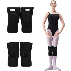 Bezioner Knee Pads Volleyball,Thick Sponge Anti-Slip,Dance Knee Pads for Women Yoga Basketball Football Youth Girls Black S