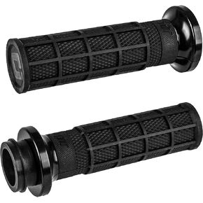 MOTOMXHOUSE ODI Hart-Luck V-Twin 08-20 Throttle بواسطة Wire Lock-On Grips أسود/أسود