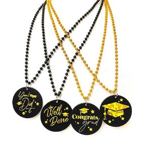 Graduation Medallion Pendant Beads Necklaces Party Favors(24 Pcs)