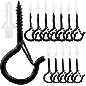 Ceiling Hooks for Hanging Plants 12PCS Screw Hooks Hanging Ceiling Hooks Heavy Duty Small Hooks Screw Hooks for Hanging Plant Hooks for Ceiling Light Hanging Hooks Screws Ceiling Plant Hook 2.2In