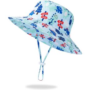 BIKINX Baby Sun Hat Toddler Bucket Hat Wide Brim Kids Beach Hats UPF 50+ Sun Protective for Boys Girls