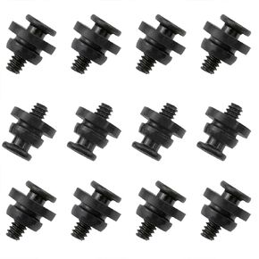 XZW- 3.5Inch Mechanical Hard Disk Shock Absorber Screws Hard Disk Drive Screws Shock Absorber Rubber Washer Kit (Black) 12 Sets
