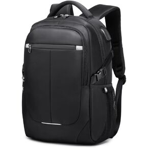 Amdtsaue,travel backpack,，30l laptop backpacks for men women, water resistant backpack airline approved business work bag with usb charging port fits 15.6 inch computer, black