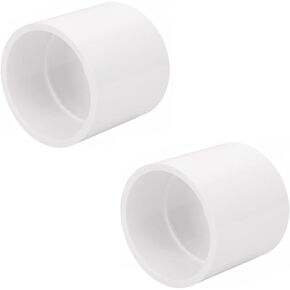 HayEastdor 12PCS 1/2 Inch White PVC Pipe Coupling Adapter Pipe Fittings Slip Socket Connectors for Sprinkler, Drip Irrigation System, Pipes Extension HE050-1/2
