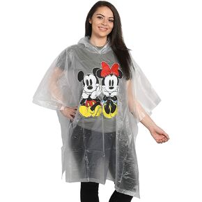 Disney Rain Poncho Hoodie Print Unisex (Adult) (Mickey & Minnie Mouse)