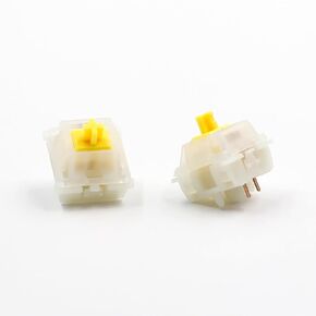 Gateron Switches for Mechanical Keyboard Pre-Lubed Mechanical Keyboard Switches for Gaming Keyboard Milky Yellow (105pcs)