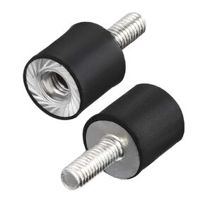 uxcell M3x8 Male Female Rubber Vibration Isolators Mounts Shock Absorber D8mm x H8mm Black 8pcs