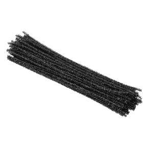 PATIKIL 30cm/11.8" Pipe Cleaners Chenille Stem, 100Pcs Glitters Fuzzy Sticks Pipe Cleaner Craft Supplies for DIY Art Creative Decoration Projects, Silver Tone