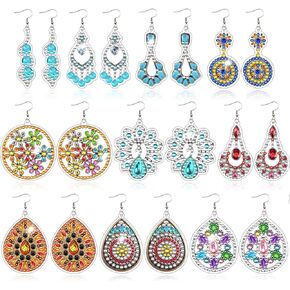 ZYNERY 10 Pairs Diamond Painting Earrings, Earring Kit for Making Earrings, Earring Making Kit for Adults, DIY Diamond Art Earrings, Unique Handmade Gifts for Birthdays, Christmas, Thanksgiving