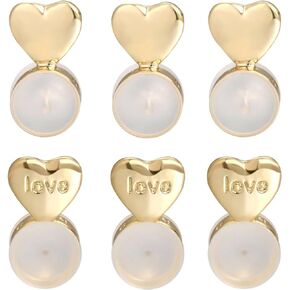 Earring Backs for Droopy Ears, JIACHARMED 6PCS Rubber Earring Lifter Backs for Heavy Earrings Studs Large Earring Support Backings Replacements Pireced Earlobe Support Backers,Gold