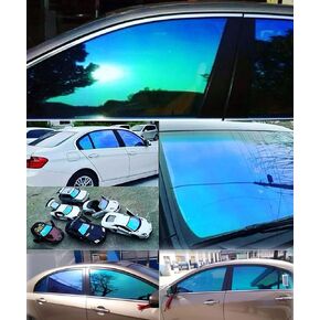 Window Tint Film for Cars, Car Window Tint Chameleon Purple Blue Solar Protection Film 60% VLT Front Windshield Sun Shade Heat & UV Block and Scratch Resistant