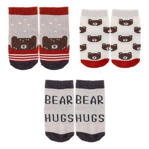 Stephen Joseph Baby Socks, Pack of 3, Bear
