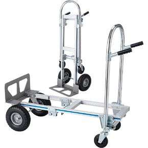 SmarketBuy 2 in 1 Hand Truck 770 LBS Weight Capacity Heavy Duty Convertible Hand Truck Durable Aluminum and Steel Construction 4 Wheels Hand Truck Dolly