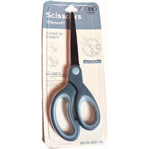 Pastel Non Stick Scissors All Purpose Office Craft Scissors Soft Grip Cutting Tool, Blunt Tip Fabric Shears Kids Scissors for Crafting, Sewing,Left & Right Handed (1 Pack, Pink)