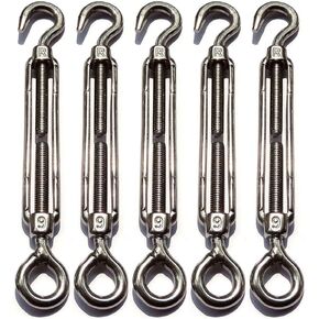 PENTA ANGEL M6 Hook Turnbuckle Stainless Steel 304 Eye Turnbuckle Wire Rope Tension (5)