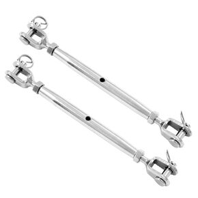 Bonsicoky 316 Stainless Steel Turnbuckle, Jaw Jaw Closed Body Turmbuckle Tensioner for Rigging, M6