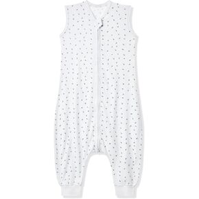 أكياس نوم للأطفال الصغار من ليكتين 0.5 توغ - بطانية يمكن ارتداؤها للأطفال الصغار مع أرجل، 100% قطن 100% كيس نوم بدون أكمام بسحاب ثنائي الاتجاه in Kuwait