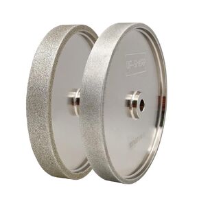 UF-SHARP 8 inch CBN Grinding Wheel Set 180 Grit & 80 Grit, 8" Dia x 1" Wide x 5/8" Bore for Sharpening High Speed Steel Tools、Woodturning Tools - 2 Pack(180 and 80 Grit)
