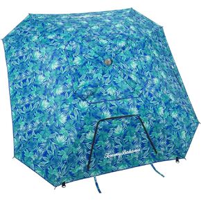 Tommy Bahama 8' Outdoor Total Sun Block Extreme Shade Umbrella and Sun Shelter, Blue