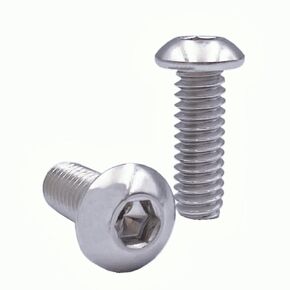 1/4-20 x 1/2" Button Head Socket Cap Bolts Screws,304 Stainless Steel 18-8,Bright Finish,Allen Socket Drive，Fully Machine Thread 50pcs (1/4-20 x 1/2")