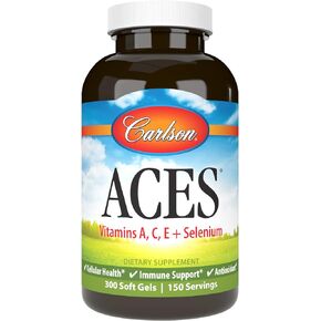 Carlson - ACES, Vitamins A, C, E + Selenium, Cellular Health & Immune Support, Antioxidant, 300 Softgels