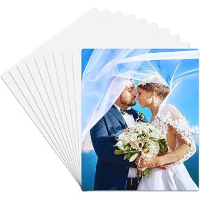 10 Pcs 6''x8'' Aluminum Sublimation Metal Photo Blanks, Metal Sublimation Blank Sign 0.45mm Thick Photo Sign Blank