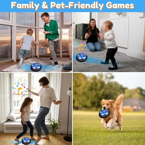 Bearsport Indoor HoverKick Soccer Ball - Rechargeable, with LED Light and Music - Fun Floating Air Soccer Game with Upgraded Foam Bumper for Kids, Toddlers, Boys, Girls in Saudi Arabia