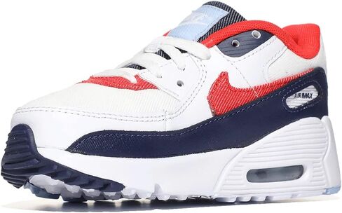 Nike Baby Boy's Air Max 90 (Infant/Toddler) White/Chile Red/Midnight Navy 4 Toddler M in Saudi Arabia