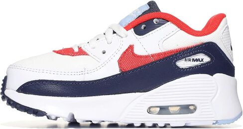 Nike Baby Boy's Air Max 90 (Infant/Toddler) White/Chile Red/Midnight Navy 4 Toddler M in Saudi Arabia
