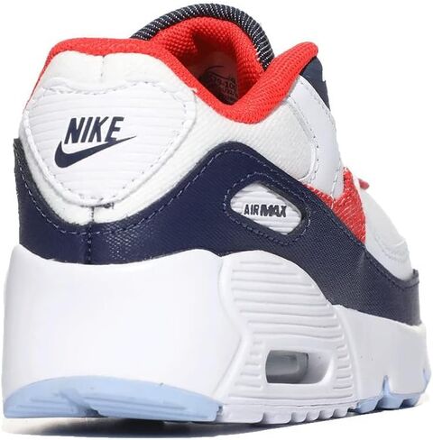 Nike Baby Boy's Air Max 90 (Infant/Toddler) White/Chile Red/Midnight Navy 4 Toddler M in Saudi Arabia