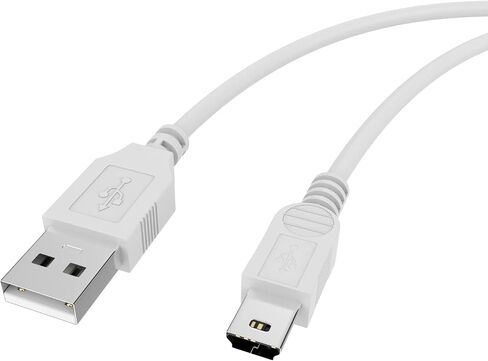 سلك كابل شحن USB بديل من Arzweyk متوافق مع Texas Instruments TI-84 Plus CE، TI-84 Plus C Silver Edition، TI 89 Titanium، TI Nspire CX CAS شاحن الآلات الحاسبة الرسومية، 3FT، أبيض in Kuwait