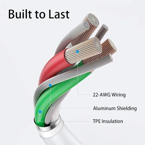 سلك كابل شحن USB بديل من Arzweyk متوافق مع Texas Instruments TI-84 Plus CE، TI-84 Plus C Silver Edition، TI 89 Titanium، TI Nspire CX CAS شاحن الآلات الحاسبة الرسومية، 3FT، أبيض in Kuwait