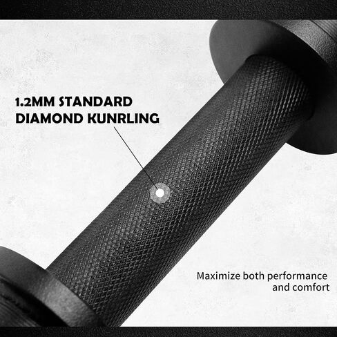 16" Olympic Dumbbell Handle, Dumbbell Bar for 2-inch Olympic Weight Plates, Loadable Dumbbells for Home Gym Strength Training, 2 Pair of Spring Collars Included Silver in Saudi Arabia