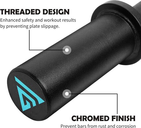 16" Olympic Dumbbell Handle, Dumbbell Bar for 2-inch Olympic Weight Plates, Loadable Dumbbells for Home Gym Strength Training, 2 Pair of Spring Collars Included Silver in Saudi Arabia