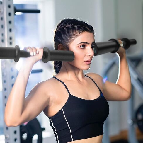 مقبض دمبل أولمبي مقاس 16 بوصة، قضيب دمبل لألواح الوزن الأوليمبية مقاس 2 بوصة، دمبل قابل للتحميل لتدريب القوة في صالة الألعاب الرياضية المنزلية، زوجان من الياقات الزنبركية متضمنة باللون الفضي in Kuwait