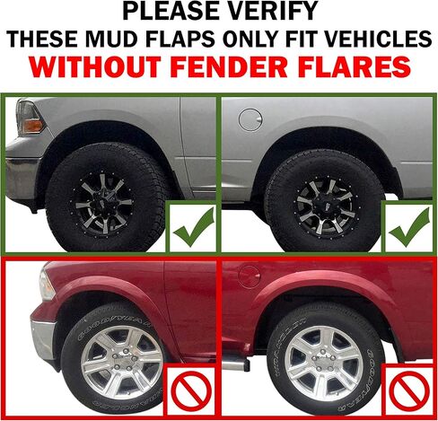 Red Hound Auto Premium Mud Flaps Splash Guards Compatible with Dodge Ram (1500 2009-2018, 1500 Classic 2019, 2500 3500 2010-2018) Molded Front & Rear 4 Piece Set (for Trucks Without Fender Flares) in Saudi Arabia