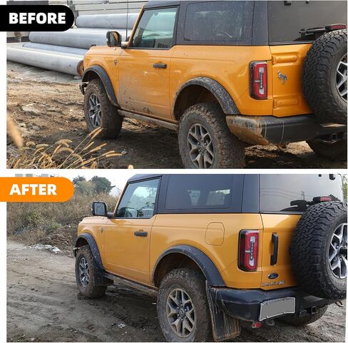 واقيات الطين من BEEGROW لملحقات Ford Bronco 2021 2022 2023 2024 2/4 باب، لا توجد حاجة للحفر، مصدات أمامية وخلفية 4 قطع (غير مناسبة Bronco Sport) in Kuwait