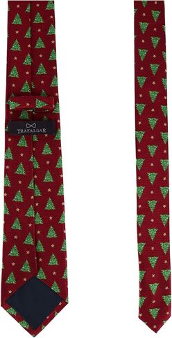Trafalgar Men's Oh Christmas Tree Novelty Silk Necktie in Saudi Arabia
