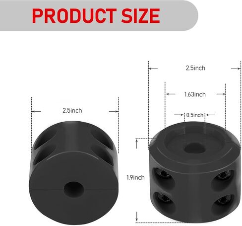 GKmow 1 PC Winch Cable Hitch Stopper, PVC Colorfast Cable Protection Rubber Line Plug, Universal Smooth Burr-Free Trailer Stop Accessory, Suitable for Trucks, Jeeps, ATVs, UTVs, ORVs, SUVs (Red) in Saudi Arabia