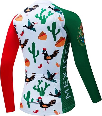 قمصان Serijoars النسائية طويلة الأكمام لركوب الدراجات MTB، قمصان سريعة الجفاف للدراجة مع شريط عاكس in Kuwait