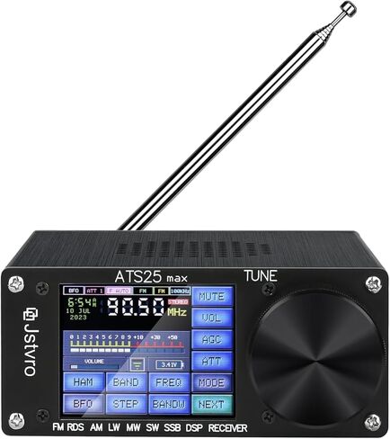 SI4732 ATS-25MAX Radio Receiver, 5.2b Full-Band Portable Radio Builted-in 4000mAh Lithium Battery, FM LW MW & SW SSB DSP Receiver with 2.4 Touch Screen in Kuwait