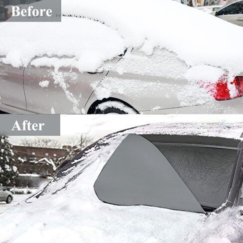 غطاء ثلجي للزجاج الأمامي الخلفي لفرس النهر الكبير مناسب لجميع الأحوال الجوية للنافذة الخلفية غطاء الصقيع 600D أكسفورد للسيارة غطاء الزجاج الأمامي الخلفي لشتاء السيارة يناسب شاحنة سيدان SUV Van، أزرق (57.1 بوصة × 35.4 بوصة) in Kuwait