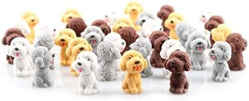 Exasinine 36Pcs Animal Pencil Erasers Toppers, Pencil Eraser Tops, Poodle Eraser Dog Shape Eraser Desk Pet Erasers for Children Gift Prizes in Kuwait